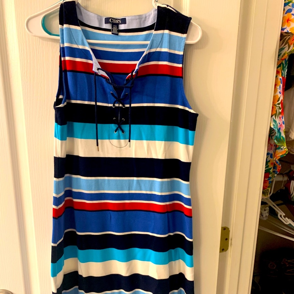 CHAPS Red White and Blue Dress